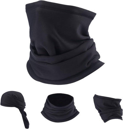 Arcweg Unisex Multi-Purpose Winter Tubular Neck Warmer with Elastic Thermal Fleece Lining for Skiing, Running, Motorcycling, and Cycling