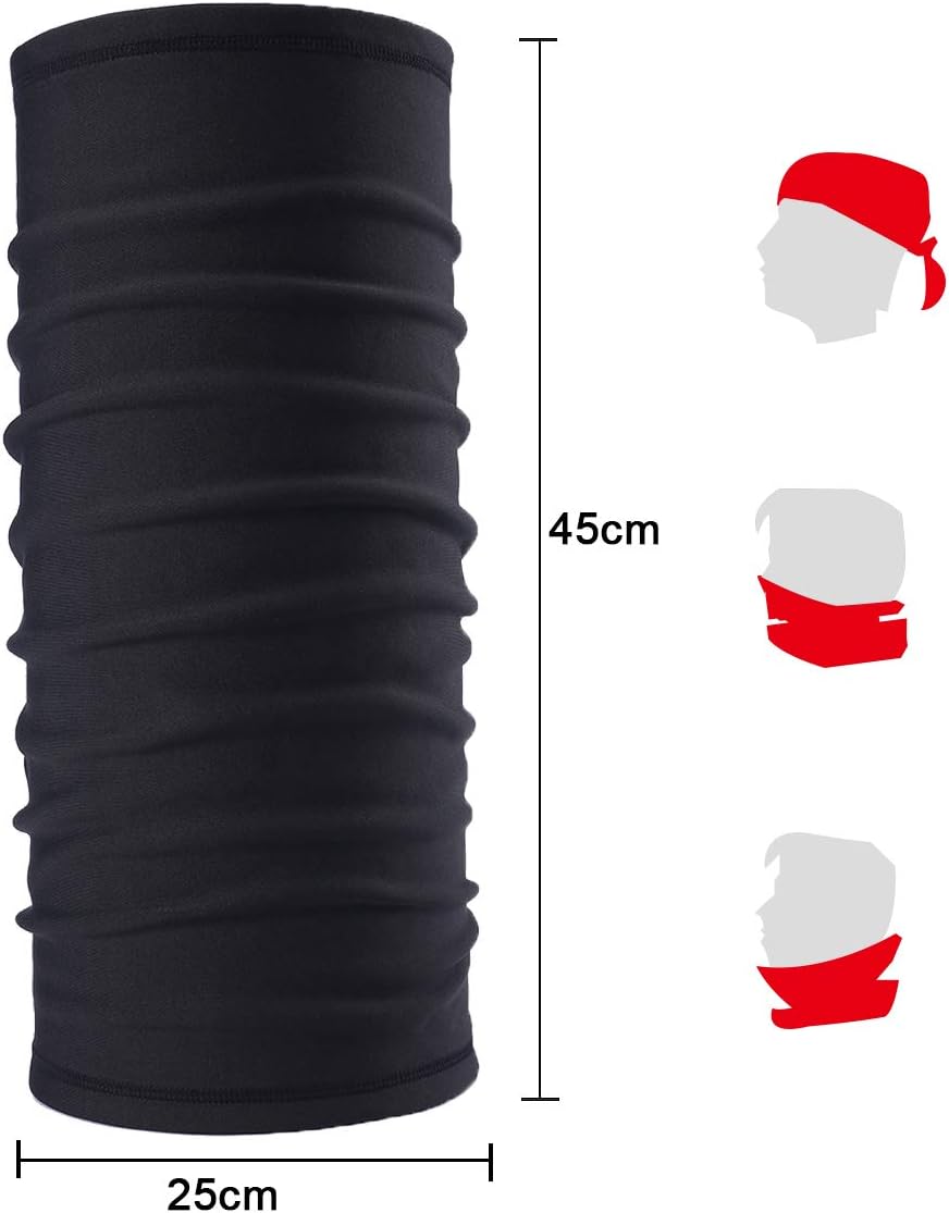 Arcweg Unisex Multi-Purpose Winter Tubular Neck Warmer with Elastic Thermal Fleece Lining for Skiing, Running, Motorcycling, and Cycling