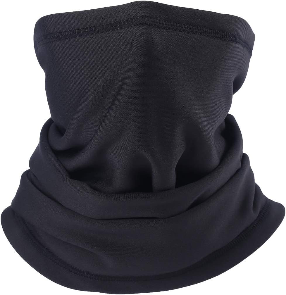 Arcweg Unisex Multi-Purpose Winter Tubular Neck Warmer with Elastic Thermal Fleece Lining for Skiing, Running, Motorcycling, and Cycling