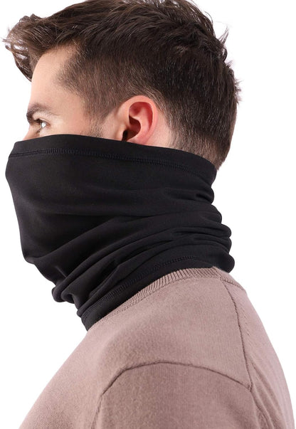 Arcweg Unisex Multi-Purpose Winter Tubular Neck Warmer with Elastic Thermal Fleece Lining for Skiing, Running, Motorcycling, and Cycling