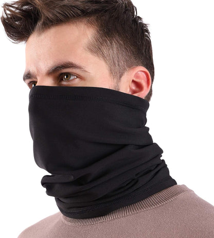 Arcweg Unisex Multi-Purpose Winter Tubular Neck Warmer with Elastic Thermal Fleece Lining for Skiing, Running, Motorcycling, and Cycling