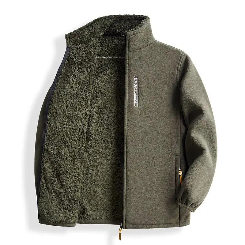 Winter Jacket New Polar Fleece Jacket Men's Autumn and Winter Season Lamb Fleece Thickened Warm Jacket Winter Men's Jacket