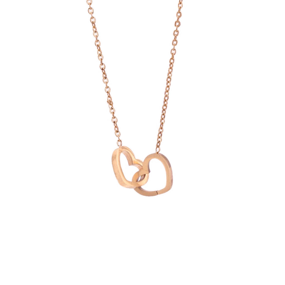 Personalized Intertwined Hearts Necklace + Eternal Rose Box